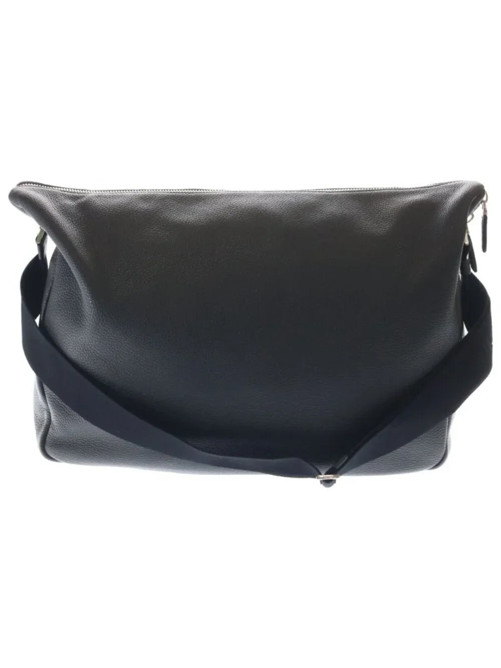 Prada Vitello Daino Shoulder Bag Triangle Logo Black